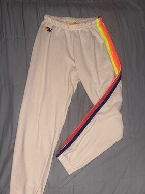 5 Stripe Sweatpants Vintage White